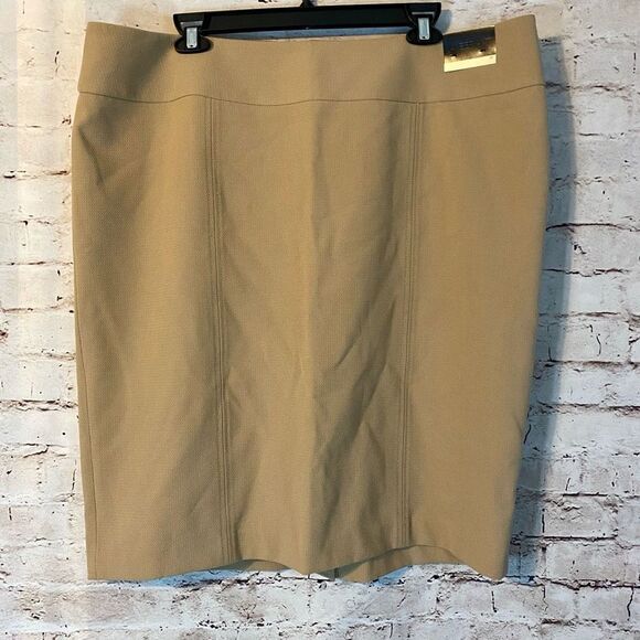 Lane Bryant Suit Separates Skirt Jacket NWT Camel Tan Knee Length Size 20 - Picture 9 of 12